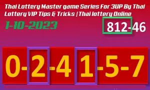 Thai Lottery Online Master Game Series Vip Tricks 01-10-2023