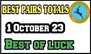 Thailand Lotto Today 3up Final Set Best Totals Game 1st October 2566