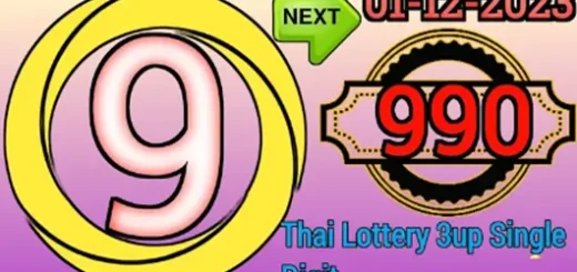 Thai Lottery Single Digit 3up Open Formula 01/12/2023
