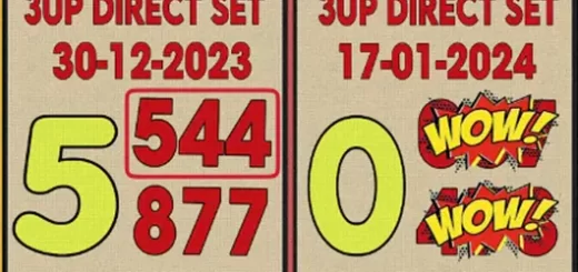 Thailand Lottery Sure Number Direct Set 3D Pair 17-01-2024